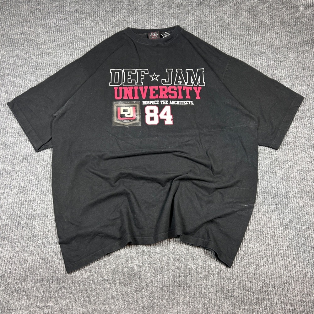 Vintage Def Jam Shirt Men's XL University Graphic Black‎ Respect The Architects